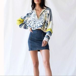 Free people denim skirt